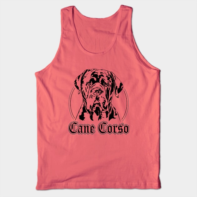 Cane Corso Italiano Dog Portrait Tank Top by wilsigns